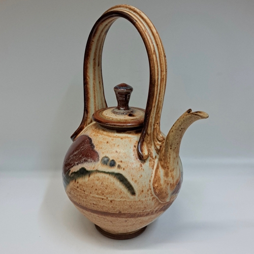 #221286 Teapot Rust/Teal/Red/Green $65 at Hunter Wolff Gallery